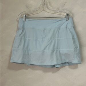 Lululemon pace rival skirt short tennis golf pickleball 10 light blue